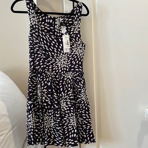 Brand New with Tags, Bloomingdales, Aqua brand, Navy Blue and White day dress